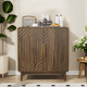 thumbnail image 2 of Sideboard Buffet Cabinet With Storage ,Carved 2 Door Sideboard,Multifunctional Accent Cabinet With Adjustable Layer Board For Living Room, Entryway, Hallway, Office, Kitchen and Dining Room, 2 of 3