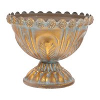 Magideal - Maceta De Metal Para Flores, Regalo De Inauguración De La Casa, Diseño Retro, Contenedor De Plantas Resistente, Maceta Para Patio, Dormitorio, Jardín