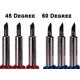 thumbnail image 3 of Combo de 6 cuchillas de carburo de repuesto – 3 de 45° y 3 de 60° – compatibles con cortadoras Roland Bridge Refine US, 3 of 5