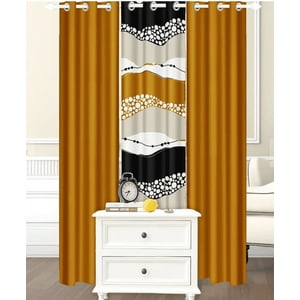 Todostore - Cortinas De Tela 3 Paños 97X220Cm