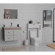 thumbnail image 2 of Mueble Organizador 1 Puerta 2 Cajones + Organizador De Baño Wc 9007Sb-9006B Café Smoke - Blanco, 2 of 6