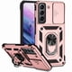thumbnail image 1 of Funda Resistente Anillo Soporte Samsung Galaxy S22 Privacidad Cámara Montaje Magnético Oro rosa, 1 of 5