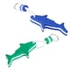 thumbnail image 4 of Llavero Flotante Con Forma De Pez, Llaveros Flotantes, Azul Y Verde, 2 Uds., 4 of 5