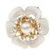 thumbnail image 3 of Rhinestone mujeres flor bufanda anillo seda clip hebilla diapositiva jewellerry blanco, 3 of 5