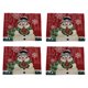 thumbnail image 5 of Corredor De Tela De Mesa De Lino Holiday Navidad A?o Nuevo Decoraciones De Fiesta 4pcs Placemat, 5 of 5