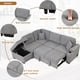 thumbnail image 3 of 84.75" Sleeper Sofa Bed,2 in 1 Pull Out sofa bed L Shape Couch with Storage Ottoman for Living Room,Bedroom Couch and Small Apartment, Gray, 3 of 3