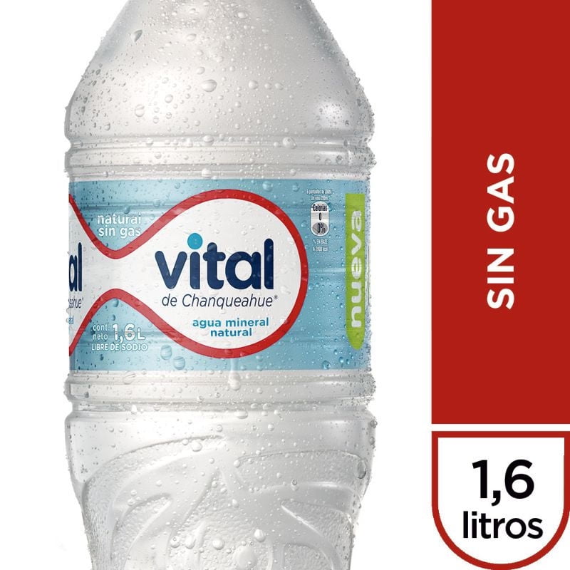 Agua Mineral Sin Gas Botella 1,6 L Vital