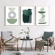 thumbnail image 3 of 3pcs, Frameless Green Abstract Geometry Line Wall Art Print Canvas Painting, Nordic Poster Wall For Living Room Decoration No Frame, 3 of 3