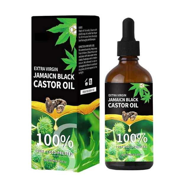 100ml castor oil Black castor oil body massage essential oil Eyelashes Eyebrow Hair Growth Essential Oil Hair Fast Growth Liquid