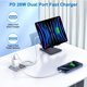 thumbnail image 2 of Cargador DelTucci de doble puerto USB C+A de 20 W para iPhone 16e con cable, 2 of 7