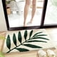thumbnail image 2 of 1pc Non-Slip Bathroom Rug with Leaf Pattern - Absorbent and Decorative Floor Mat for Washroom and Toilet - Soft and Comfortable Carpet for Home Decor and Bathroom Accessories, 2 of 4