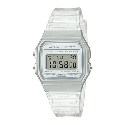 Reloj Casio F-91Ws-7Df Resina Juvenil Blanco Blanco