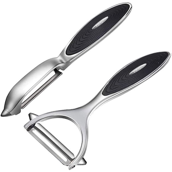 Peladores de verduras FUHUY, manzana para cocina, acero inoxidable (2)