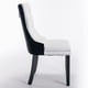 thumbnail image 3 of A&A Furniture,Nikki Collection Modern,High-end Tufted Solid Wood Contemporary PU and Velvet Upholstered Dining Chair with Wood Legs Nailhead Trim 2 Pcs Set,White+Black, SW2101WB, 3 of 3