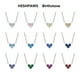 thumbnail image 2 of Collar HESHPAWS 925 Sterling Silver Corazón Doble Faz con Zirconia, 2 of 3