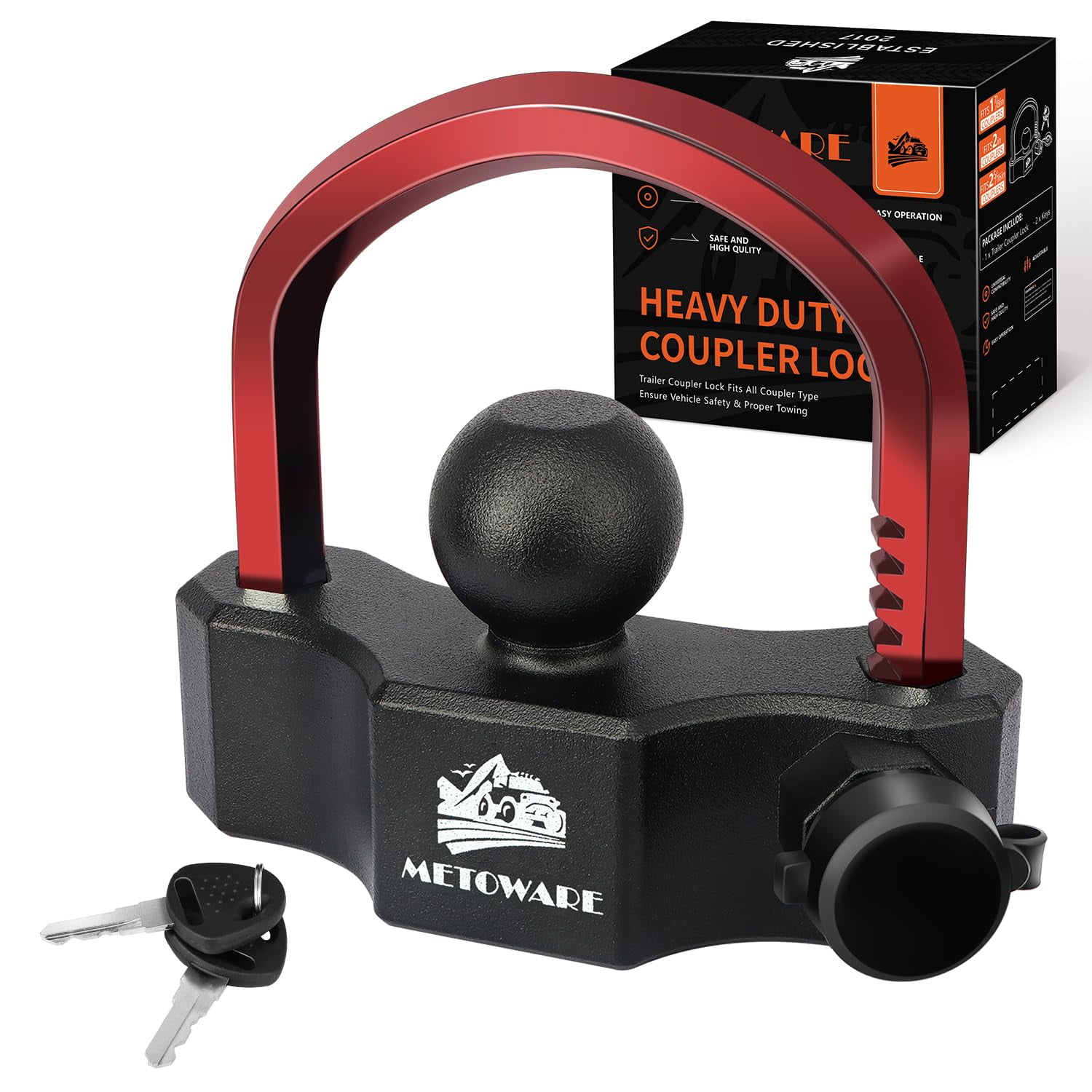 Candado De Enganche Para Remolque Metoware Universal De Alta Resistencia Con 2 Llaves