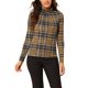 thumbnail image 1 of INSPIRE CHIC Blusa de mujer de cuello alto a rayas de Halloween de manga larga para fiesta de Navidad para uso casual o de trabajo XL Marrón, 1 of 8
