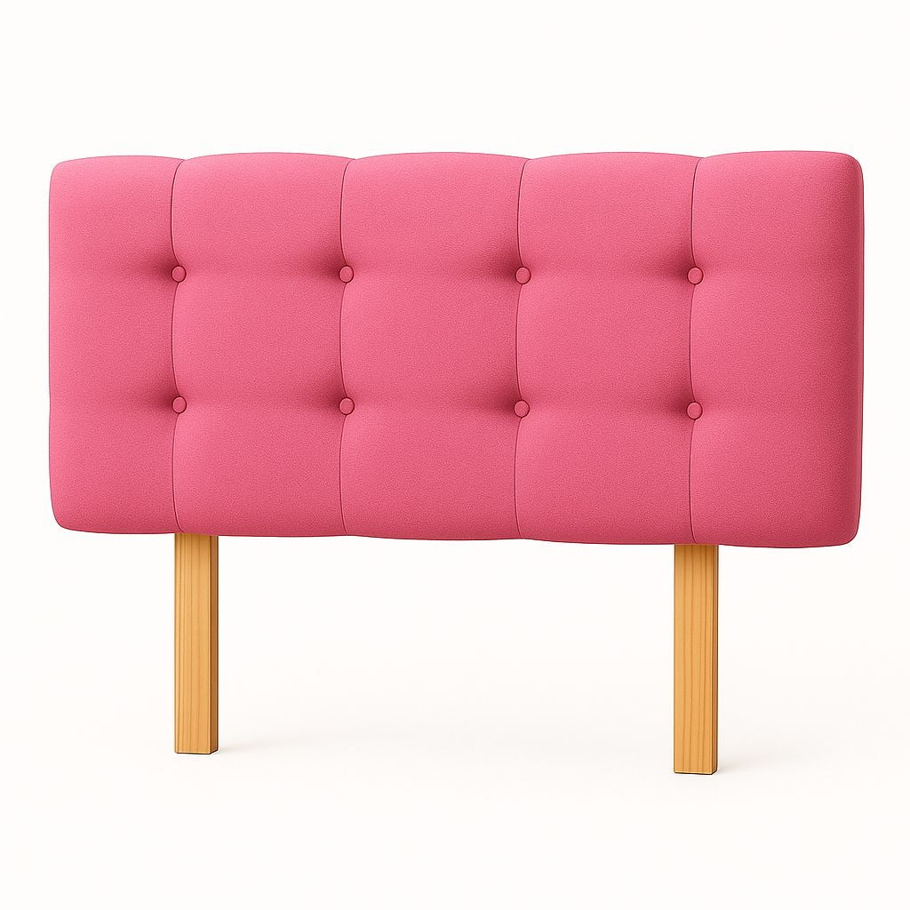 Ethan Desing - Respaldo 2 Plazas Botón Repujado Rosado