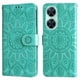 thumbnail image 4 of Funda tipo cartera FOXDOCK para Huawei Nova 11i , diseño girasol en relieve, cuero PU, cierre magnético, soporte y tarjetero, 4 of 5