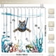 thumbnail image 4 of 1pc Cute Diving Cat Pattern Waterproof Shower Curtain with Non-Slip Mat and Toilet Cover - U Shaped Toilet Mat and Bathroom Accessories for Home Decor, 4 of 4