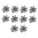 thumbnail image 4 of 10 Piezas De Flores Artificiales Con Purpurina Para Fiestas, Cementerios, Navidad, Pascua, Color Blanco Y Negro, 4 of 4