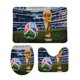 thumbnail image 1 of FIFA Juego de 3 alfombras de baño de coral fleece: tapete de baño + alfombra de inodoro en forma de U + funda de tapa de inodoro en forma de O, 1 of 6