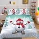 thumbnail image 2 of Christmas Gifts Children Santa Snowman Quilt Duvet Cover Set Bed Linen Double3-Piece Bedding Set, 2 of 5