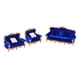 thumbnail image 1 of 1:25 Simulación Estilo Europeo Sofá Almohada Modelo Conjunto Muebles Decoración Azul, 1 of 5
