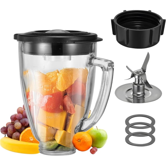 Vaso de Vidrio ANABIUP de 6 Tazas con Cuchilla para Oster