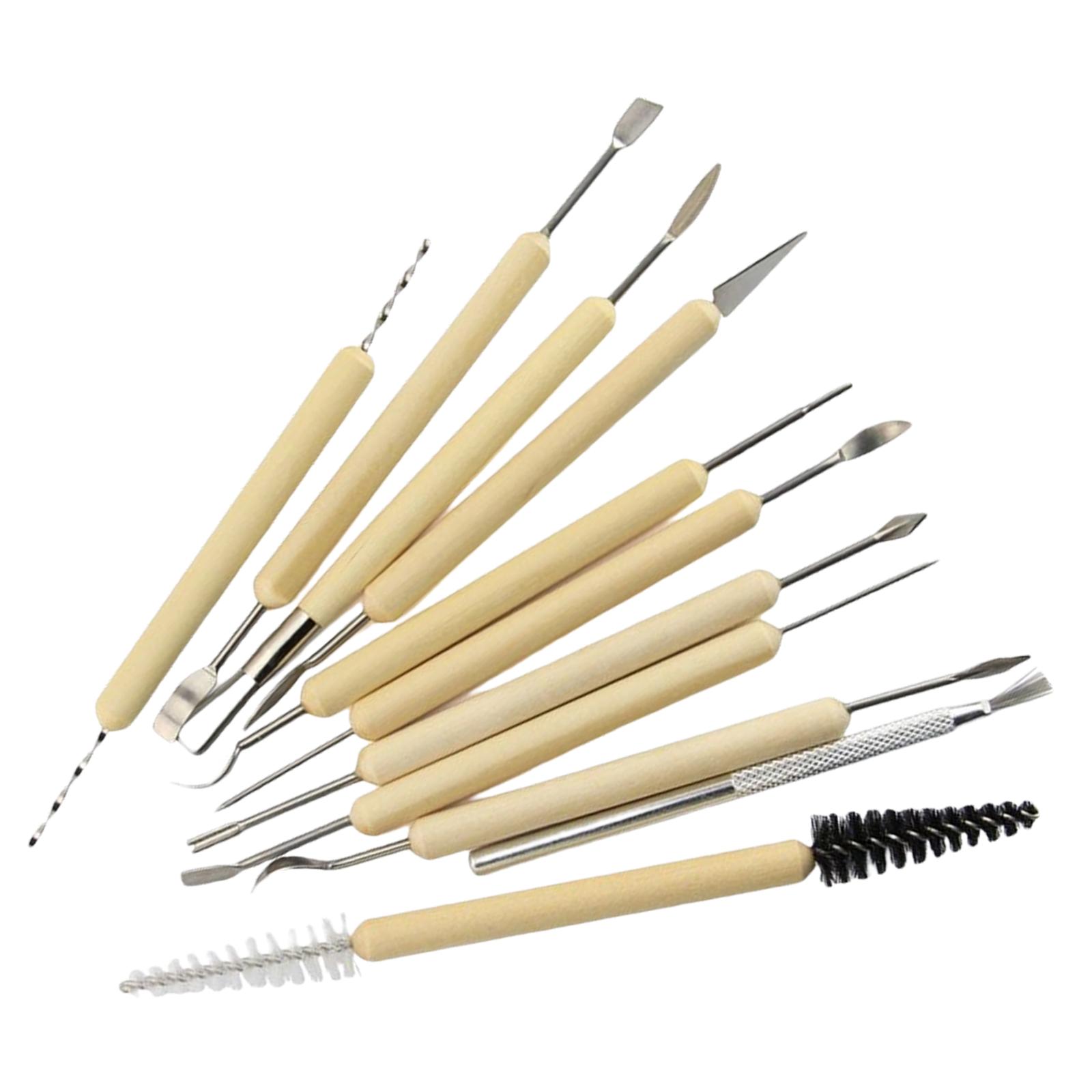 Magideal - 11X De Esculpir Arcilla Talla De Modelado De Dos Cara Herramientas De Esculpir De Bricolaje Para Creaciones De Arcilla Ilimitadas Proyectos De