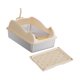 thumbnail image 1 of Caja De Arena Para Mascotas Con Parte Superior Abierta, Suministros Para Mascotas, Bandeja De Arena Para Mascotas Con Parte Superior Abierta Para Gatos De Interior De Color Caqui Con Estera, 1 of 5