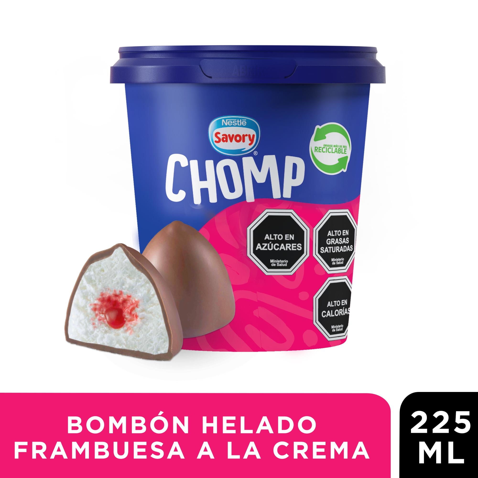 Helado Bombón Frambuesa A La Crema Pote 225 ml Savory