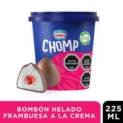 Helado Bombón Frambuesa A La Crema Pote 225 Ml Savory