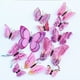 thumbnail image 3 of 12pcs 3d Three-dimensional Double-layer Simulation Butterfly Stickers, Creative Simulation Butterfly Refrigerator Self-adhesive Sticker Magnet With Glue Sticker, Wardrobe Sticker, 3 of 4