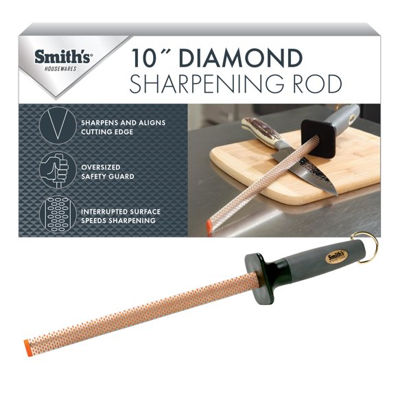 Varilla afiladora Smith's 3001 Oval Diamond de 25 cm, color gris