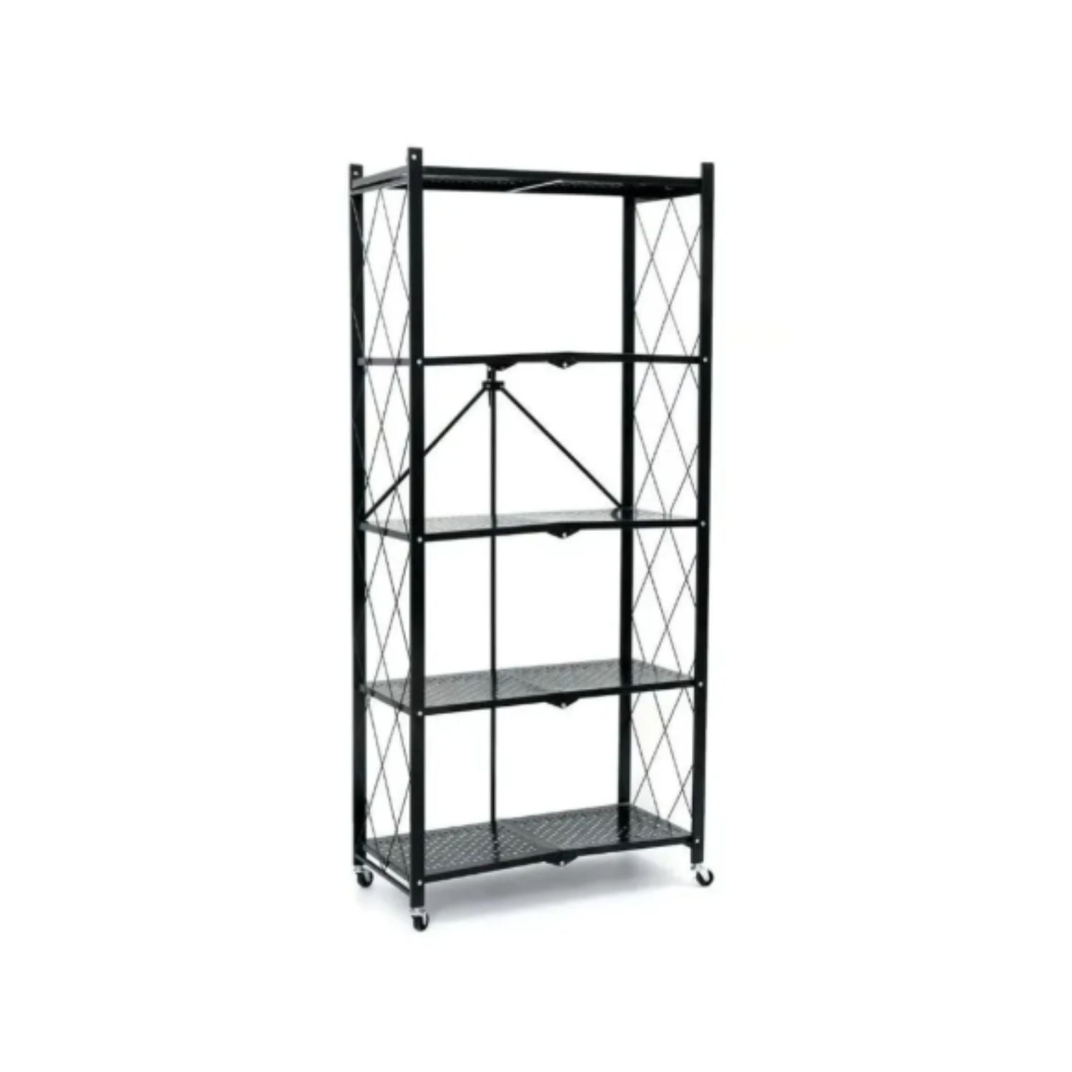 Genérico - Estante Plegable Multiuso Metal 5 Niveles Con Ruedas