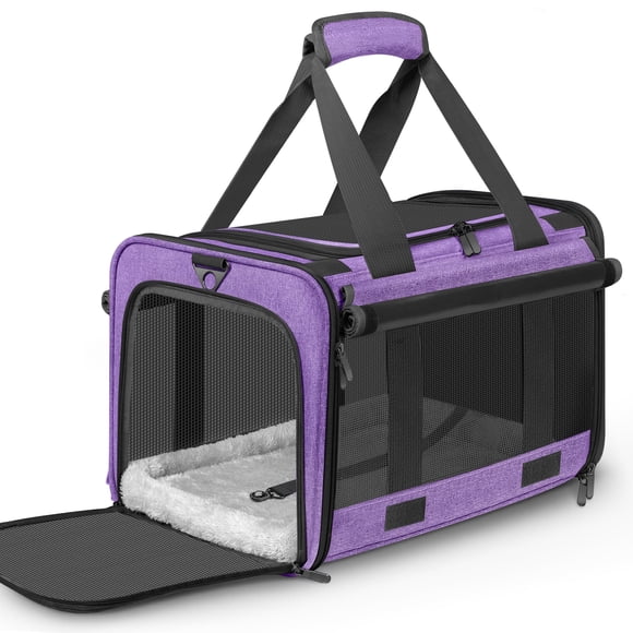 Transportadora para Gato SMBFKGK de Lado Suave con Cortinas Enrollables, hasta 7 kg