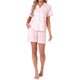 thumbnail image 2 of Conjunto de Descanso para Mujer INSPIRE CHIC Estampado de Fresas Volantes Fruncidos Patrón Lindo Botones Manga Corta Conjunto de Pijama con Pantalones Cortos M Beige, 2 of 6