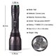 thumbnail image 4 of Linterna ULTRAFIRE H-B3 Luz Azul 470nm 234m IPX65, 4 of 6