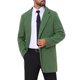 thumbnail image 4 of INSPIRE CHIC Abrigos para Hombre Color Sólido Cuello con Muescas Abrigo Largo de Invierno con Botonadura Simple M Verde Oliva, 4 of 6
