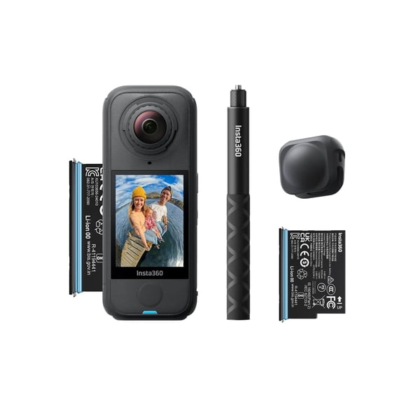 Cámara de acción Insta360 X4 Air con batería adicional negra