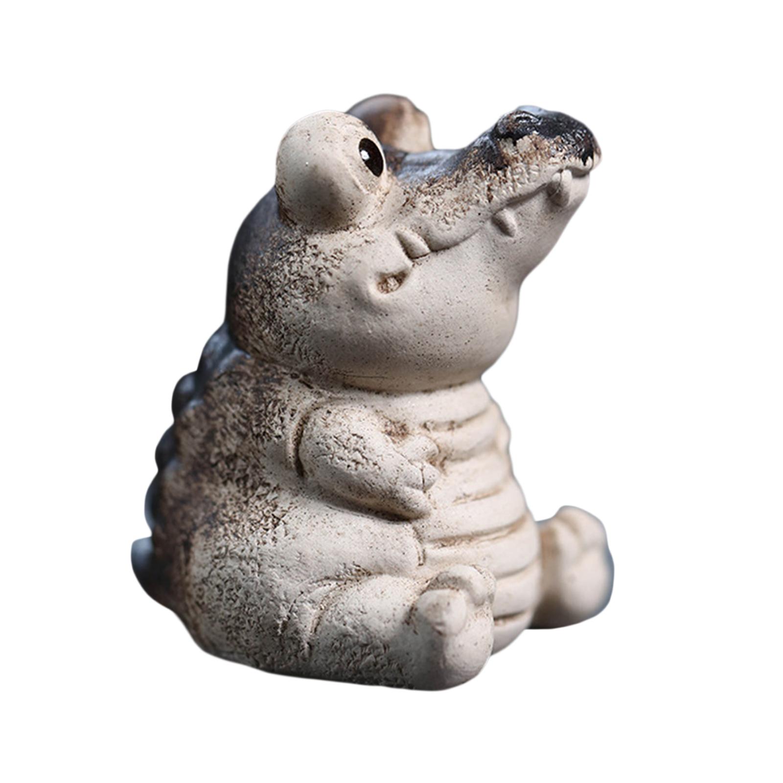 Magideal - Mini Figura De De Arcilla Cerámica Para Té, Artesanías De Terrario Artesanales, Hermoso Recuerdo Para Decoración Artística De Coche, Sala De