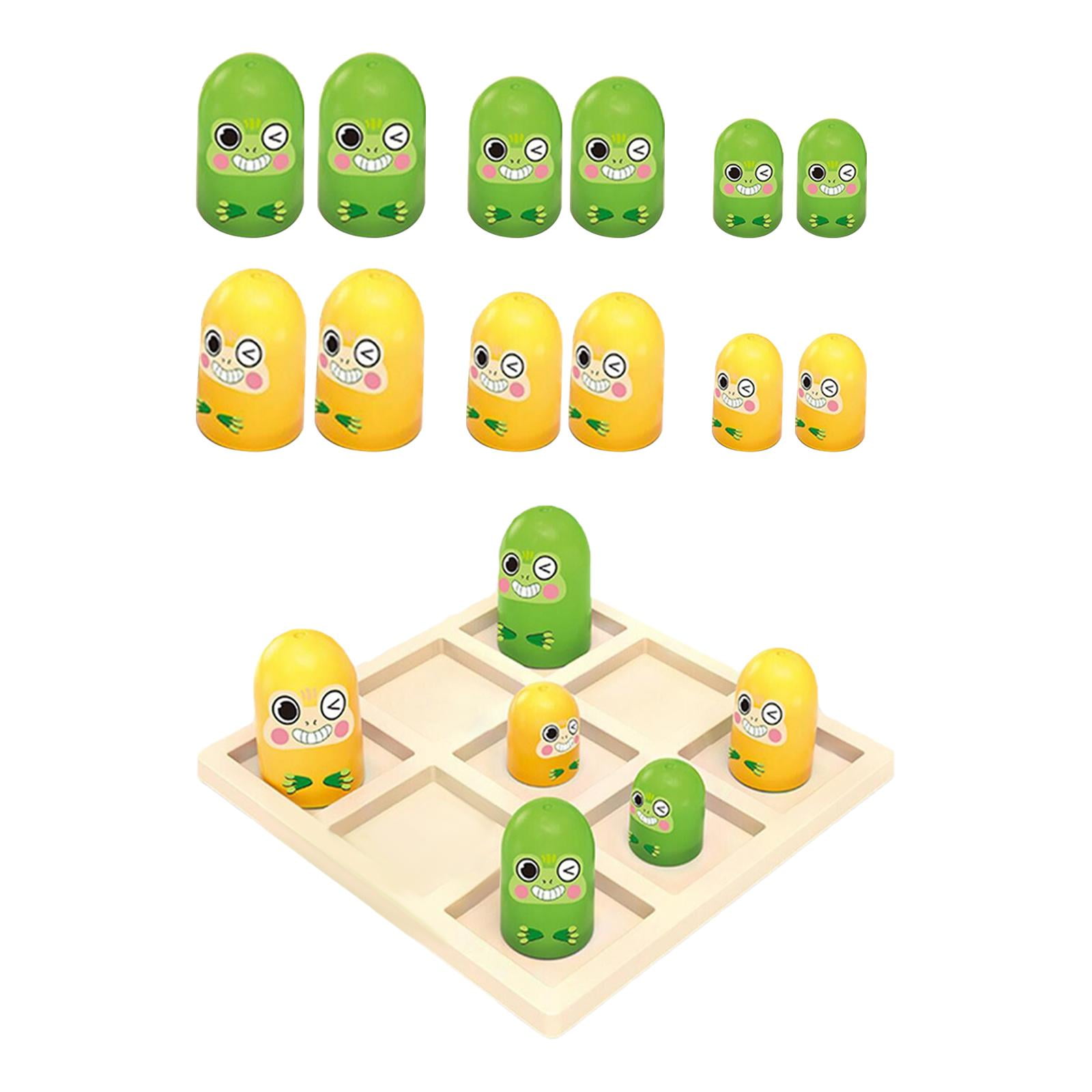 Bothyi - Juego Tic Tac Toe Regalos Únicos Edades 3+ Juego De Damas Interactivo Para Padres E Hijos Rana