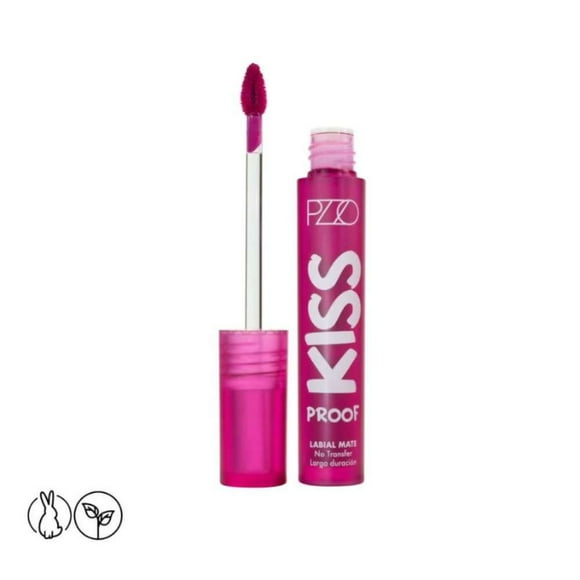 Brillo Pzzo Make Up Labial Líquido Kiss Proof Intransferible Fucsia, 1 Un