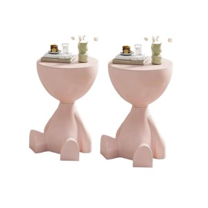 Todo Para El Hogar - El Guardián Sentado: Mesa De Arrimo Escultural Rosa