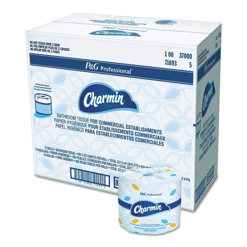 Papel Higiénico Charmin Commercial, 2 Capas, 450 Hojas, 75 Rollos