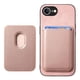 thumbnail image 4 of Funda de Cuero Magnética con Tarjetero para iPhone 16e Cubierta Delgada Rosa, 4 of 5