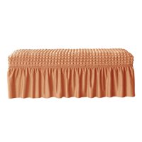 Magideal - Funda De Asiento De Banco Protector De Banco De Comedor Fundas De Silla Elásticas Elásticas Funda De Silla Larga Funda Protectora De Asiento De Banco Naranja