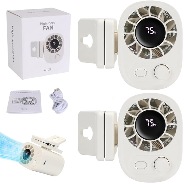 Ventilador clip coche LED 100 velocidades ajustable mano paraguas oficina camping