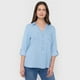 thumbnail image 3 of Blusa Mujer Camisera Tencel Azul Claro Corona, 3 of 5